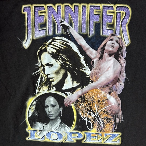 JLo Jennifer Lopez Black T-Shirt size XL 14/16 - Picture 2 of 4